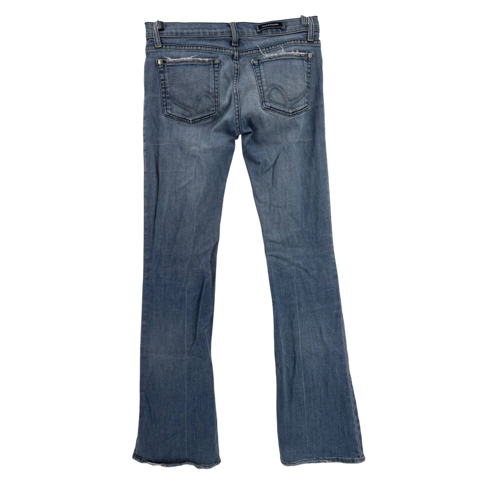 Rock & Republic Bootcut Jeans Womens 29 Light Wash Low Rise Flare Distressed - Picture 5 of 6